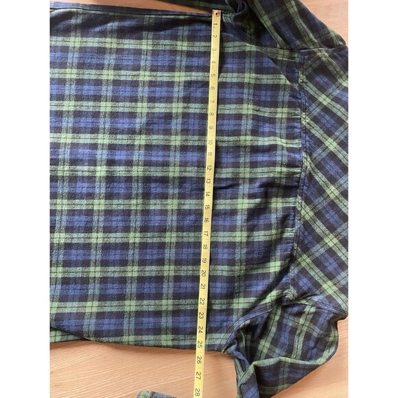 Five Brother Vintage Flannel Shirt Men's sz XL Blue Green Plaid Chore Work - Picture 5 of 7